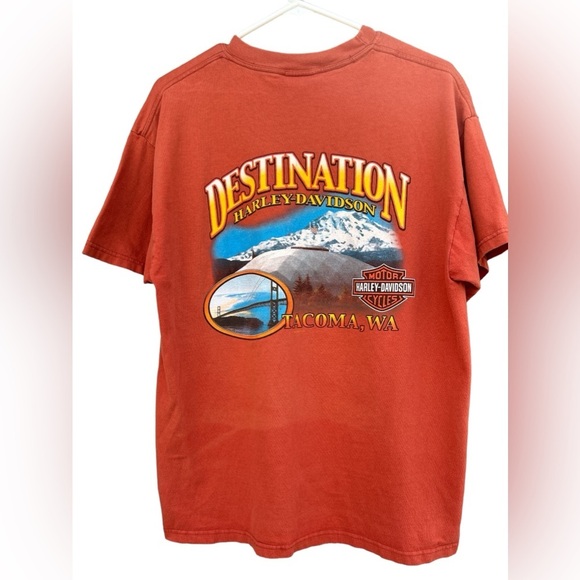 Harley-Davidson Men’s Tee Tacoma Washington Size L - Picture 2 of 7
